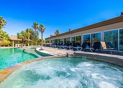 Pool at Palm Springs location of BTC women only Wellness Retreat